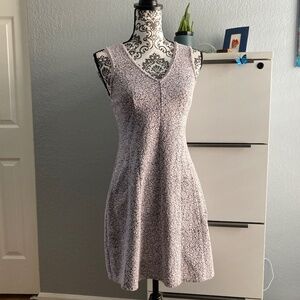 LOFT light pink floral v-neck a-line dress 2P